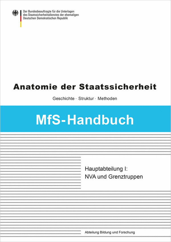 Cover: MfS-Handbuch - Hauptabteilung I: NVA und Grenztruppen