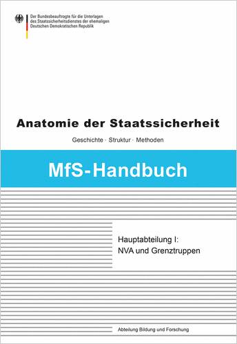 Cover: MfS-Handbuch - Hauptabteilung I: NVA und Grenztruppen